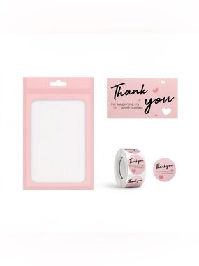**Bundle** Pink Thank You Stickers and Bags Set NWT
